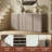 Corentin 67" Sideboard Modern Faux Travertine Wood 4 Doors Buffet Coffee Bar With Adjustable Shelves For Kitchen-125370102