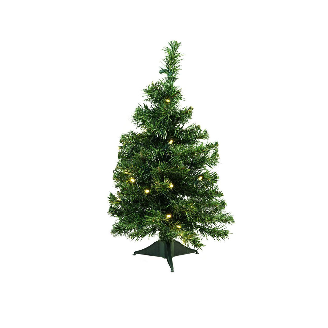 2' Pre-Lit Medium Mixed Classic Pine Artificial Christmas Tree - Warm White LED Lights Northlight Seasonal