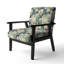 Fauteuil décoratif nautique et côtier rembourré Flower Oceanic
