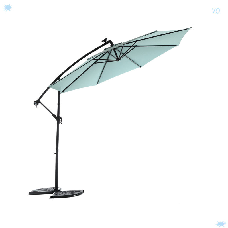 Parasol de marché à DEL 10 pi, Vert clair