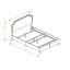 Lit tapissier double aspect gris Willand