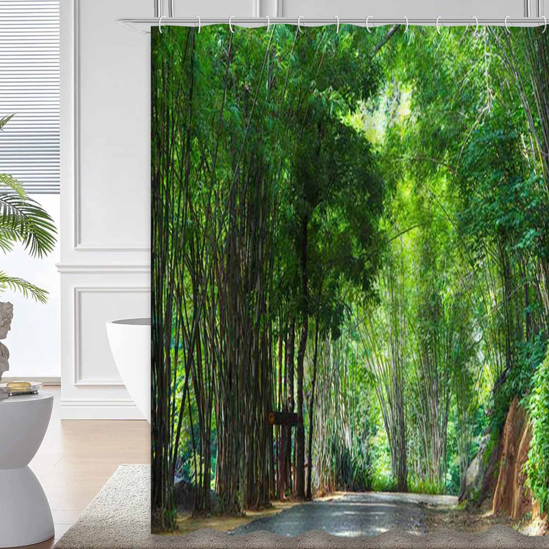 Rideau de douche Green Forest, L 72 po x l 84 po