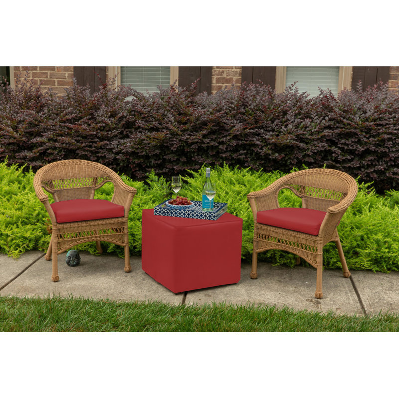 Sol 72 Outdoor™ Sunbrella Seat Cushion 18'' W x 18'' D, Canvas Jockey Red Sunbrella®