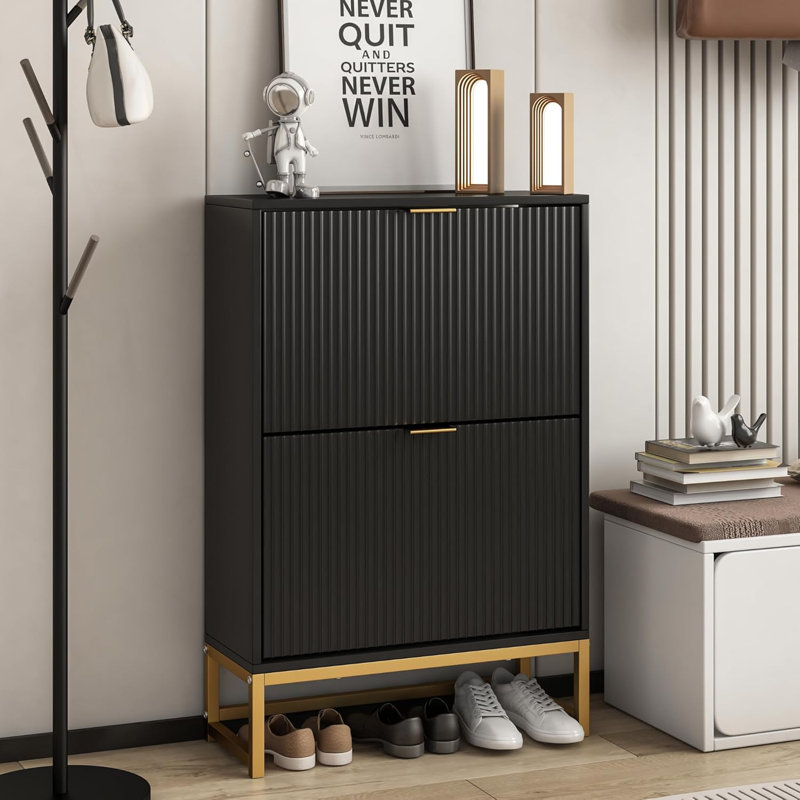 12 Pair Flip Down Shoe Storage