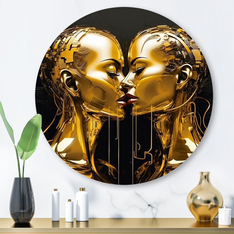 Abstract Wall Decor on Metal, 29" H x 29" W x 1" D