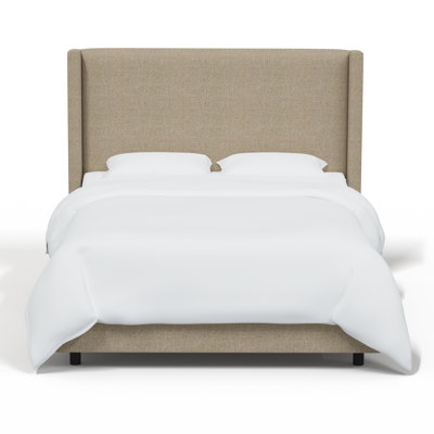 Hanson Linen Upholstered Wingback Bed