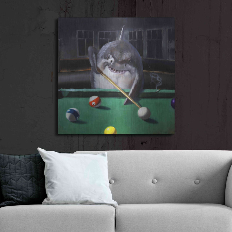 «Pool Shark» par Lucia Heffernan, H 36 po x l 36 po