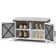 Farmhouse 27.5"x13.8" Small Shoe Storage Bench with Cushion, Wood Entryway Bench with Adjustable Shelves & Hidden Storage for Small Spaces, Hallway, or Mudroom