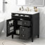 Meuble-lavabo de 30 po avec lavabo supérieur, armoire de rangement moderne avec 2 tiroirs et un tiroir basculant, meuble-lavabo simple (identique à SW000122AAE-1)-115898707