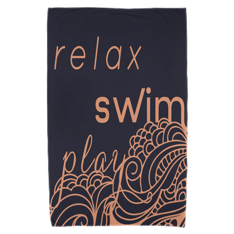 Serviette de plage Grand Ridge, Noir