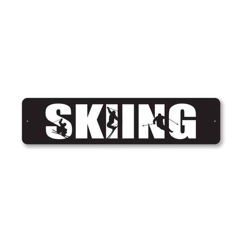 Panneau de ski en aluminium, H 4 po x l 18 po x P 0,04 po