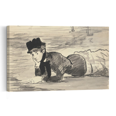 Woman Lying On The Beach. Annabel Lee, C. 1881 Contemporary Beach Wall Art Print