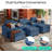 Versatile Console For Rubik I Modular Sectional Sofa - Multifunctional Side Table With Charging Ports, Cup Holders, Storage, And Drawer