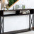 Metal X Frame Console Table with Open Shelves-2001785307