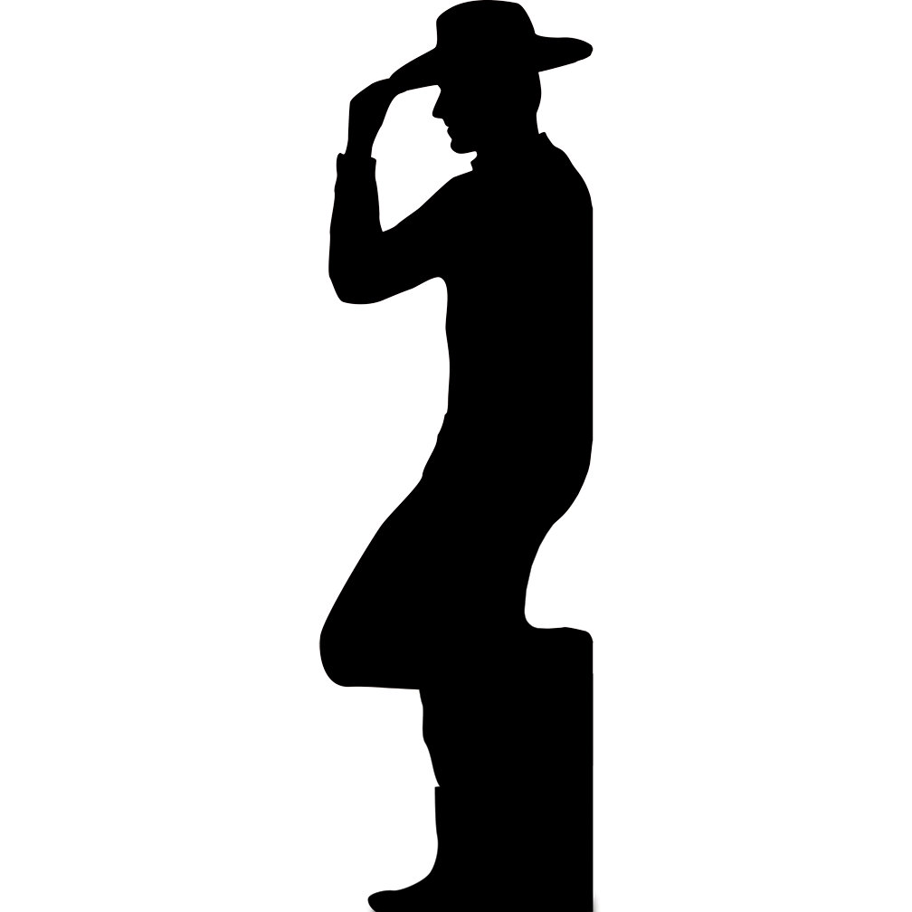 Wet Paint Printing Cowboy Leaning Silhouette Cardboard Standup | Wayfair