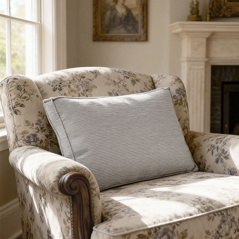 Cotton Backrest Cushion, Grey