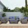 Nazime Wicker 5 - Person Patio Conversation Sets with Cushions