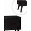 Table de chevet Mid-Century moderne de couleur noire 1pc-145333810