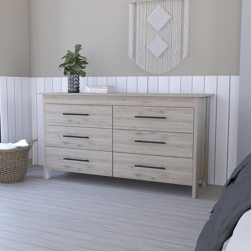 Commode double 59 tiroirs Anastazja, Gris clair