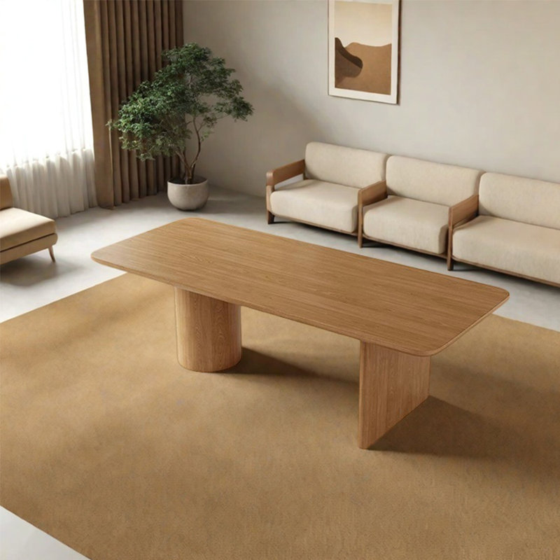 Table de salle à manger entièrement en bois de frêne massif, H 29,53 po x L 78,74 po x l 35,43 po