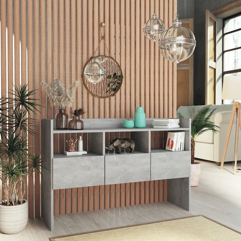 Ayaniah Sideboard 105x30x70 cm Engineered Wood, Concrete Grey