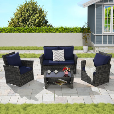 Ensemble de mobilier d'extérieur 4 pièces Modern