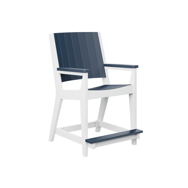 Chaise de comptoir Anselmo, 21.5", Marine
