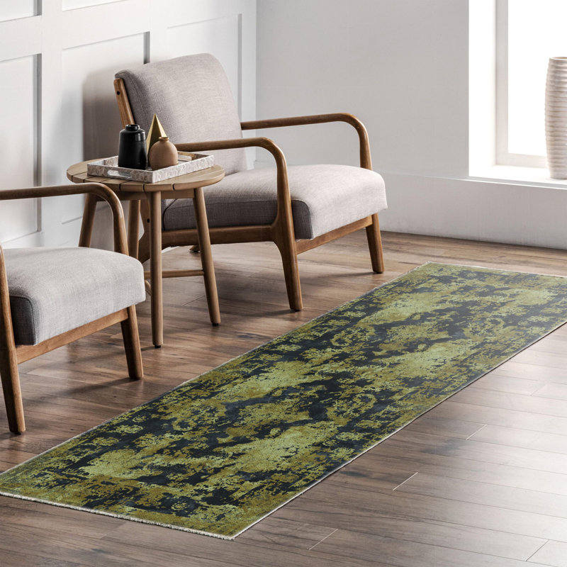 Tapis rectangulaire Villiam avec envers antidérapant, Tapis de couloir 3 pi 4 po x 14 pi 10 po