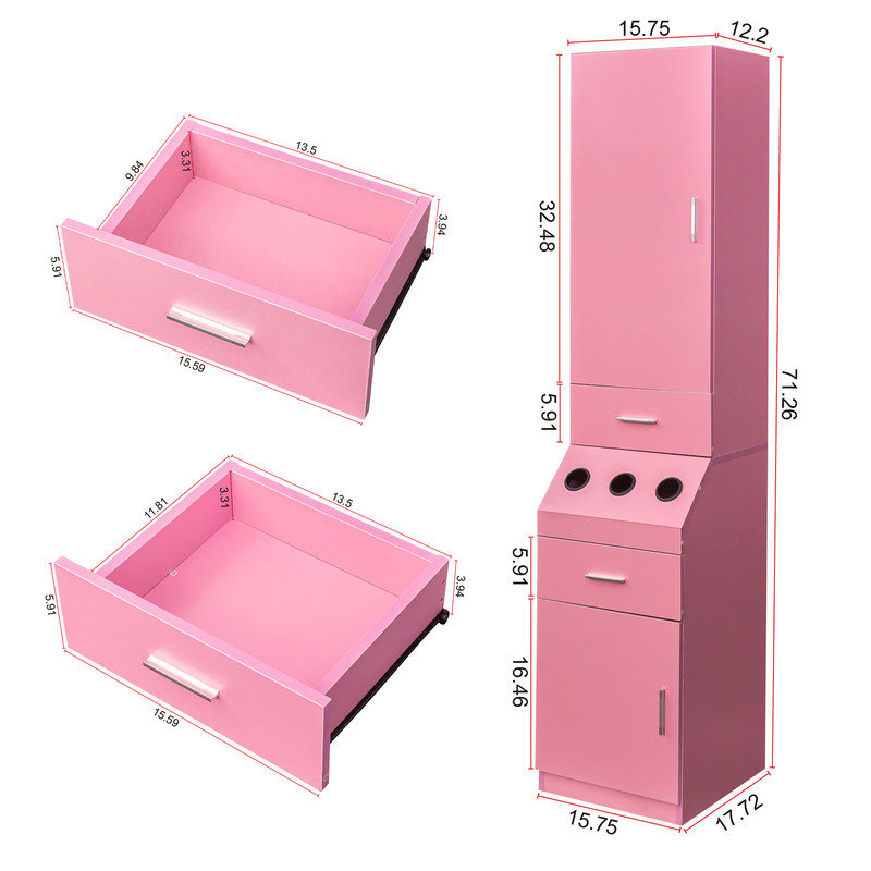 Tildie Bathroom Cabinet, Pink
