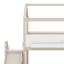 Lit superposé avec glissière et escalier de rangement, cadre de lit en bois, conception de maison avec garde-corps et tablettes-69147335