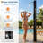 10 Gallon Solar Heated Outdoor Shower | 360° Rainfall & 6FT Handheld Sprayer | Freestanding Pool Shower with Foot Faucet | Hot & Cold Water Adjustment | Beach Garden Spa Shower with Protective Cover-126770762