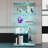 Two-Door Glass Display Cabinet With 4 Shelves & Led Lights - For Living Room, Bedroom, Cabin 64.7"*31.7"*14.3", White Tempered Black Frame And In Strong