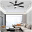 (Identique à W882P146311) Ventilateur de plafond intérieur de 52 pouces avec moteur à courant continu réversible à 3 couleurs et 5 lumières ABS à DEL à intensité variable-1588504610