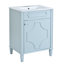 Meuble-lavabo de salle de bain avec lavabo en céramique et tablette réglable en hauteur