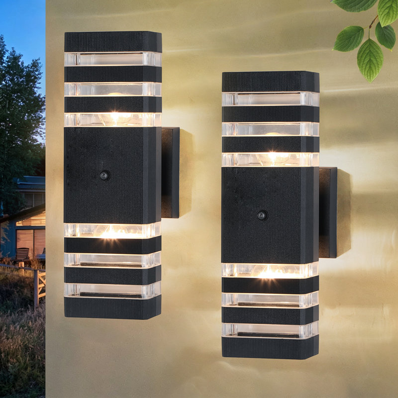2-Light Dusk to Dawn Outdoor Wall Sconce