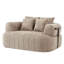Chaise longue surdimensionnée désossée avec support en métal et revêtement Boucle