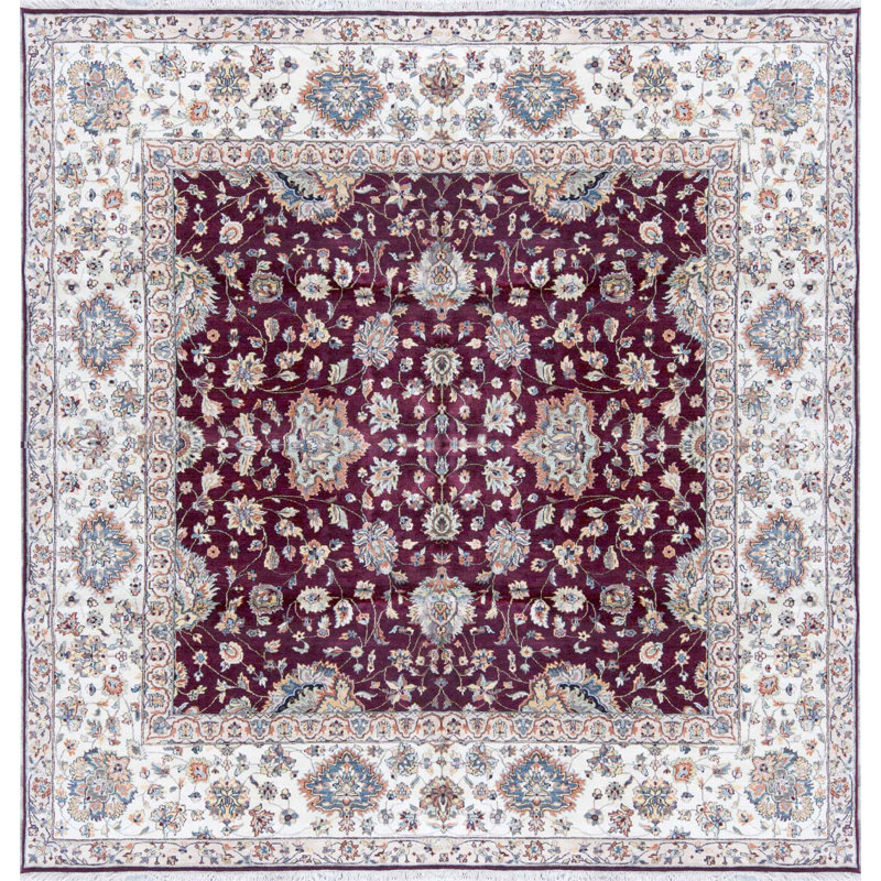 Wool Oriental Area Rug, Square 9'