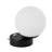 Capri 6-in Integrated LED ETL Certified Black Table Lamp with Glass Shade and Touch Sensor Dimming