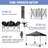 10X10 Pop Up Canopy  Tent With One Push Setup,  Instant Portable Shelter With Sandbags, Black-123311103-123311104