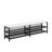 Metal Platform Bed with Soft Upholstery | Two-Tier Storage Shelves & Wooden Cabinet | Cushioned Footrest-150234768-145463515