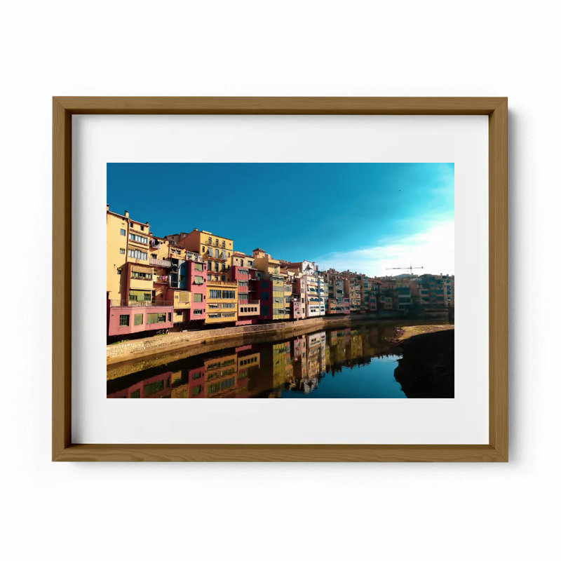 Casa Masó Print by Joseph Regan, 26" H x 36" W x 0.75" D, Walnut