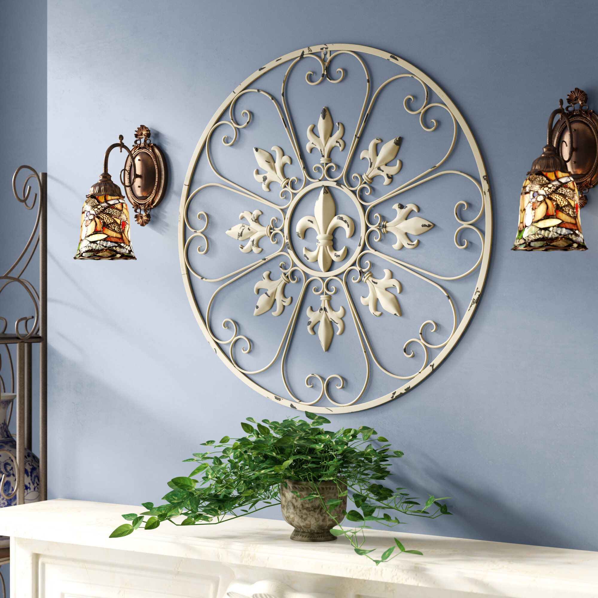 Metal Retro Style Wall Decor,, Round Metal Decor, Only Office