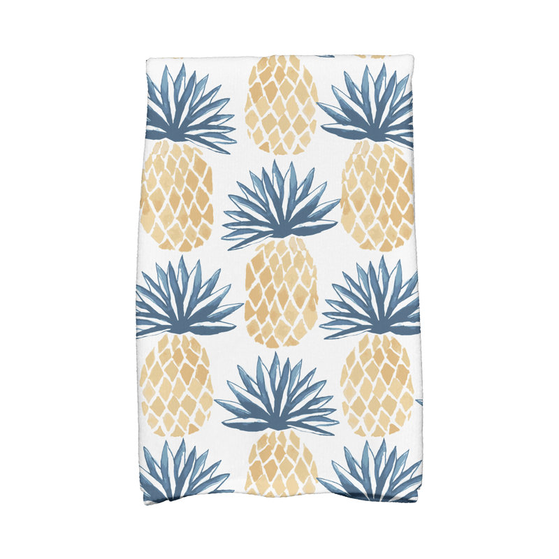 Floral Tea Towel Kitchen Towel, Blue