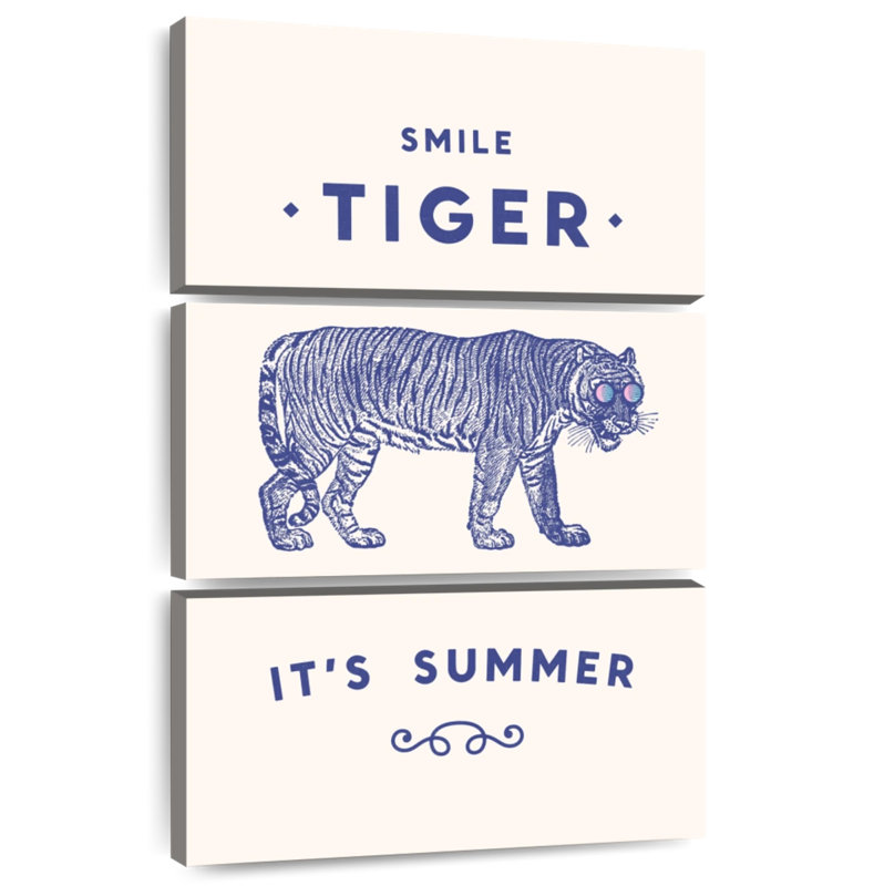 Brampt Smile Tiger It's Summer, 57" H x 36" W