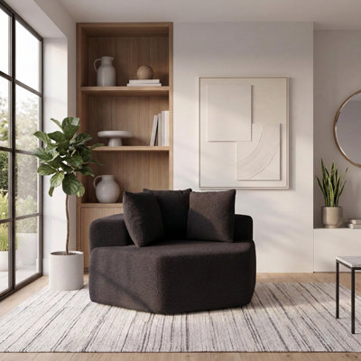 Méridienne simple modulaire moderne avec 3 coussins Modern