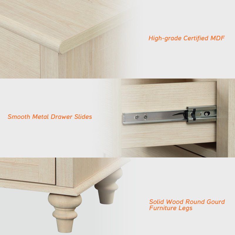 Endymion - Drawer End Table Set and Built-In Outlets, Beige Top/Beige Base