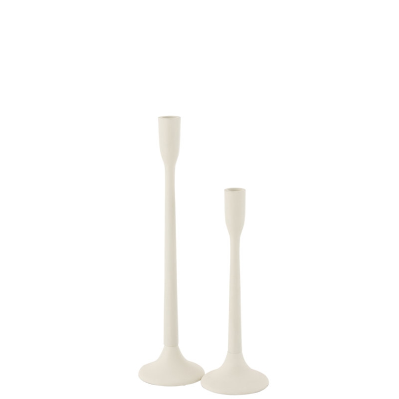 Cozy Metal Tabletop Tealight Holder, 40.5cm H x 10cm W x 10cm D, White