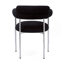Chaise de salle à manger rembourrée avec pieds en métal (ensemble de 2), noir