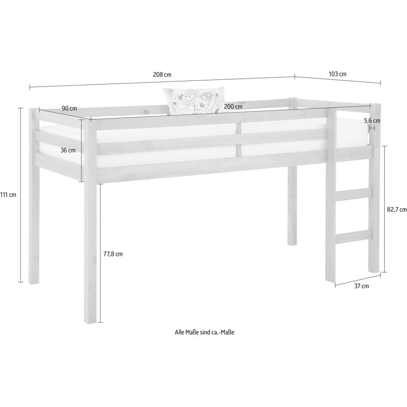 Io European Single (90 X 200 Cm) Mid Sleepers, White
