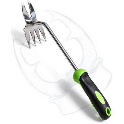 Hand Weeder Puller Tool – Heavy Duty Stainless Steel Root Removal Tool With Ergonomic Non‑slip Handle, Manual Dandelion Remover For Garden, Lawn, Yard